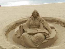 Escultura de arena en Playa de Las Canteras